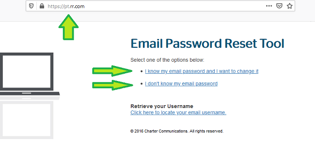 reset change forgotten roadrunner email password